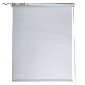 Шторы рулонные «Блэкаут Штрих», 140х175 см, цвет белый