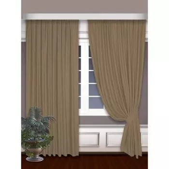 Шторы софт, размер 150x240 см - 2 шт, цвет бежевый