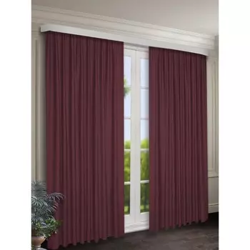 Шторы софт, размер 150x240 см - 2 шт, цвет бордо