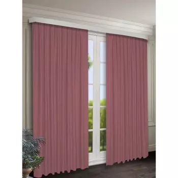 Шторы софт, размер 150x240 см - 2 шт, цвет брусника