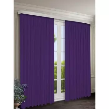 Шторы софт, размер 150x240 см - 2 шт, цвет фиолетовый