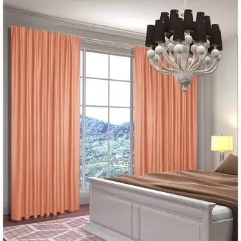 Шторы софт, размер 150x240 см - 2 шт, цвет персик