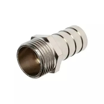 Штуцер ZEIN, 1/2" х 16 мм наружная резьба, никелированная латунь, фасовка 10 шт.