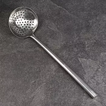 Шумовка для казана Шафран, 54 см, диаметр 18.5 см, узбекская, металл