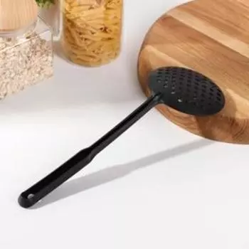 Шумовка Доляна «Орихалк», h=32 см, чёрная