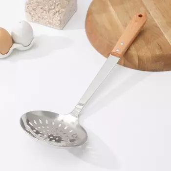 Шумовка «Эко», 38.512 см, цвет серебряный