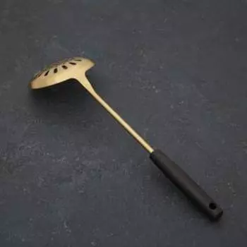 Шумовка из нержавеющей стали «Прайм», h=38,5 см, цвет металла золотой