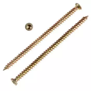 Шуруп по бетону ТУНДРА krep, 7,5х132 мм, оцинкованный, 20 шт