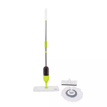 Швабра для мытья пола и окон Pioneer MS016, с распылителем, 124 см, цвет белый-зелёный