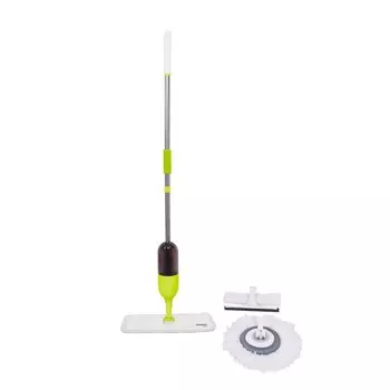 Швабра для мытья пола и окон Pioneer MS016, с распылителем, 124 см, цвет белый-зелёный