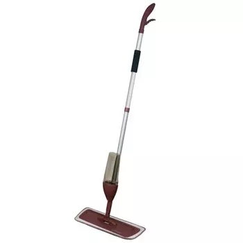 Швабра для мытья пола Pioneer MS020, с распылителем, 600 мл, 125 см, цвет брусничный