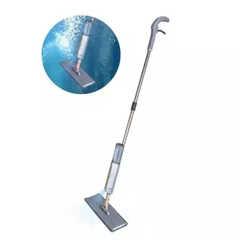 Швабра для мытья пола Pioneer MS031, с распылителем, 230 мл, 122 см, цвет серый