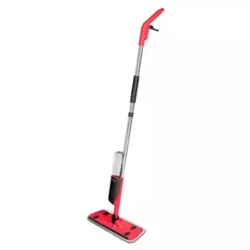 Швабра для мытья пола Pioneer MS033, с распылителем, прямоугольная, 120 см, цвет красный
