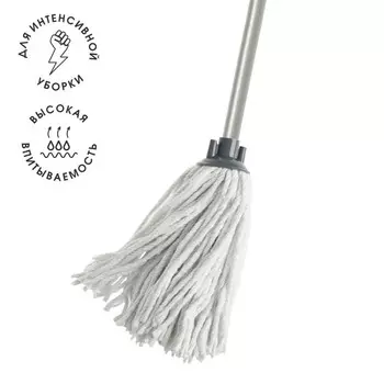 Швабра для пола веревочная, насадка 28х7 см