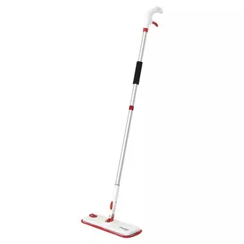 Швабра с распылителем Pioneer MS017, 35х10 см, 235 мл, ручка 118 см цвет белый с красным