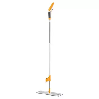 Швабра с распылителем Pioneer MS025, 36х11 см, 260 мл, ручка 135 см, цвет белый с оранжевым 941077