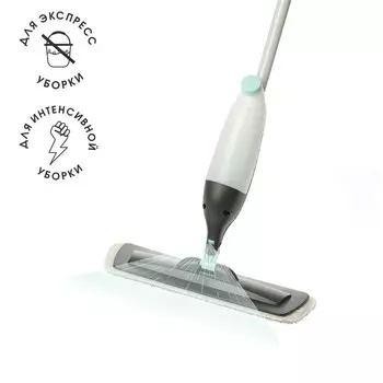 Швабра-спрей, с насадкой из микрофибры, насадка 34х15 см