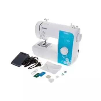 Швейная машина Brother LX-3500, 51 Вт, 17 операций, полуавтомат, бело-голубая