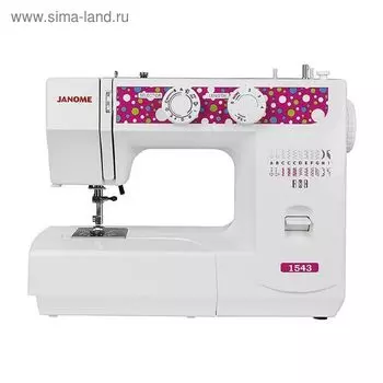 Швейная машина Janome 1543, 23 операций, обметочная, потайная, эластичная строчка