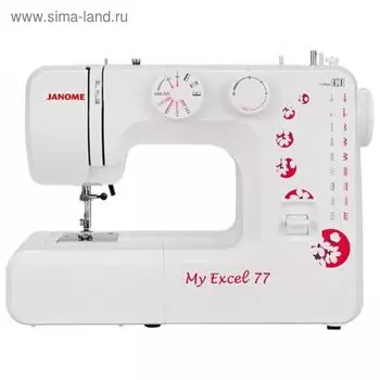 Швейная машина Janome MX 77, 15 операций, обметочная, потайная, эластичная строчка