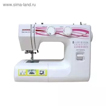 Швейная машина Janome Sew Line 500s, 85 Вт, 19 операций, автомат, бело-розовая