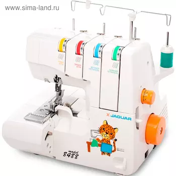 Швейный оверлок Jaguar 8488, 115 Вт, 1300 стежков/мин, 6 швов, белый