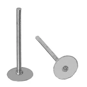 Швензы «Гвоздики» для изготовления пусет, 4 мм (набор 5пар), цвет серебро