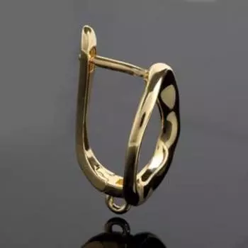 Швензы родированные "Минимал" геом, цвет золото