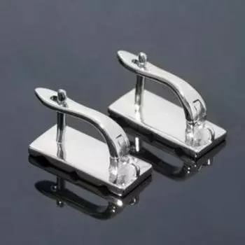 Швензы родированные "Зебра", цвет серебро