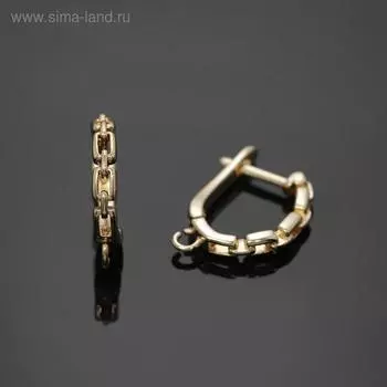 Швензы родированные "Звенья", цвет золото