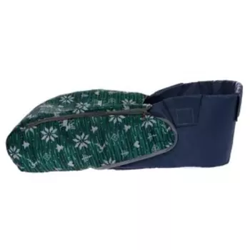 Сиденье для санок с чехлом для ног, универсальное, принт скандинавский, цвет зелёный