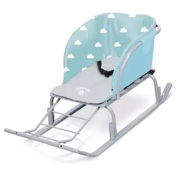 Сиденье для санок универсальное, принт с облачками, цвет голубой