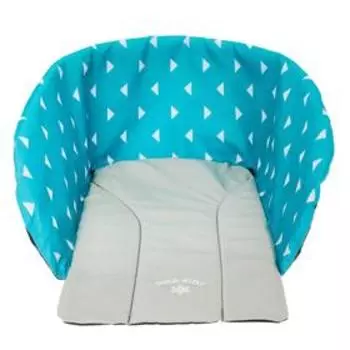 Сиденье для санок универсальное, принт: с треугольниками на бирюзовом
