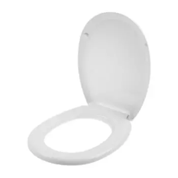 Сиденье для унитаза "АНИ Пласт" WS0200, крепление пластик, белое