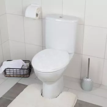 Сиденье для унитаза «Декор», 44,537 см, с крышкой, белое