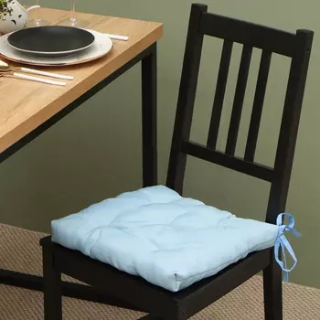 Сидушка 40х40х4см цв.голубой жаккард пэ100%