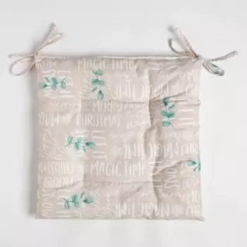 Подушка на стул "Этель" Beautiful Сhristmas 42х42х7см,100% хл,саржа 190гр/м2