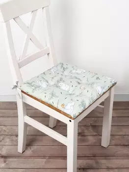 Сидушка на стул Доляна Divine day, 42427 см, рогожка 164 г/м, 100% хлопок