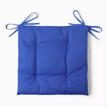 Сидушка на стул «Этель» Freedom, 4242 см, синяя, лён 61%, хлопок 39% 500 г/м