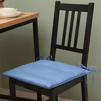 Подушка на стул Этель Freedom 42х42 см, цвет синий, лён 56%, хлопок 44% 405 г/м2