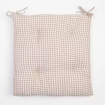 Подушка на стул Этель "Клеточка" 40х40 см, цв. бежевый, 100% полиэстер