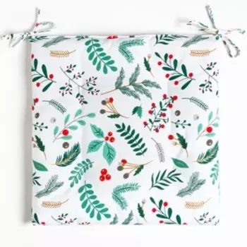 Сидушка на стул "Этель" Leaves 42х42х7см, 100% хлопок, репс 210 г/м2