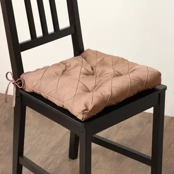 Сидушка Ромбы 40х40х4см цв.молочный шоколад жаккард пэ100%