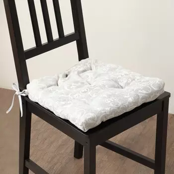 Сидушка Софт 40х40х4см цв.серый жаккард пэ100%