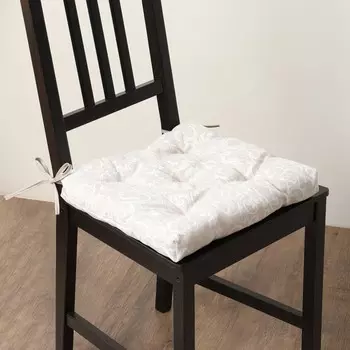 Сидушка Софт 40х40х4см цв.светло-беж жаккард пэ100%