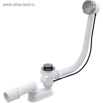 Сифон Alcaplast A51CR, длина 100 см, для ванны, автомат, комплект, хром