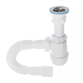 Сифон для мойки "АНИ Пласт" Варяг VA0115, 1 1/2" х 40 мм, с гофрой 40 x 40/50 мм