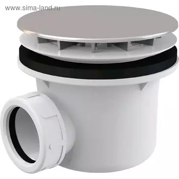 Сифон для поддона Alcaplast A49CR, со сливным отверстием d=90 мм, хром