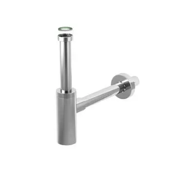 Сифон для раковины BONOMINI 0581SX32K7WZ, накидная гайка 1 1/4", d=32 мм, нерж. сталь, сатин