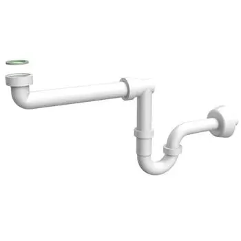 Сифон для раковины BONOMINI 2710SP30B0WZ, трубный, накидная гайка 1 1/4", d=32 мм, белый